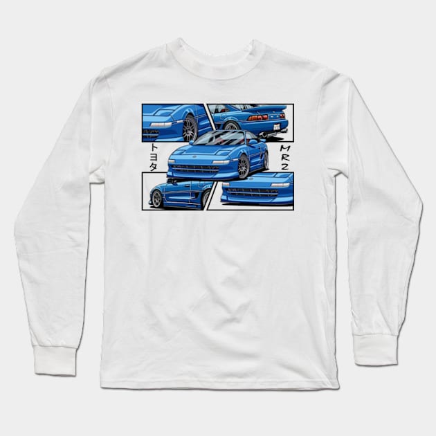 Toyota MR2, JDM Car Long Sleeve T-Shirt by T-JD